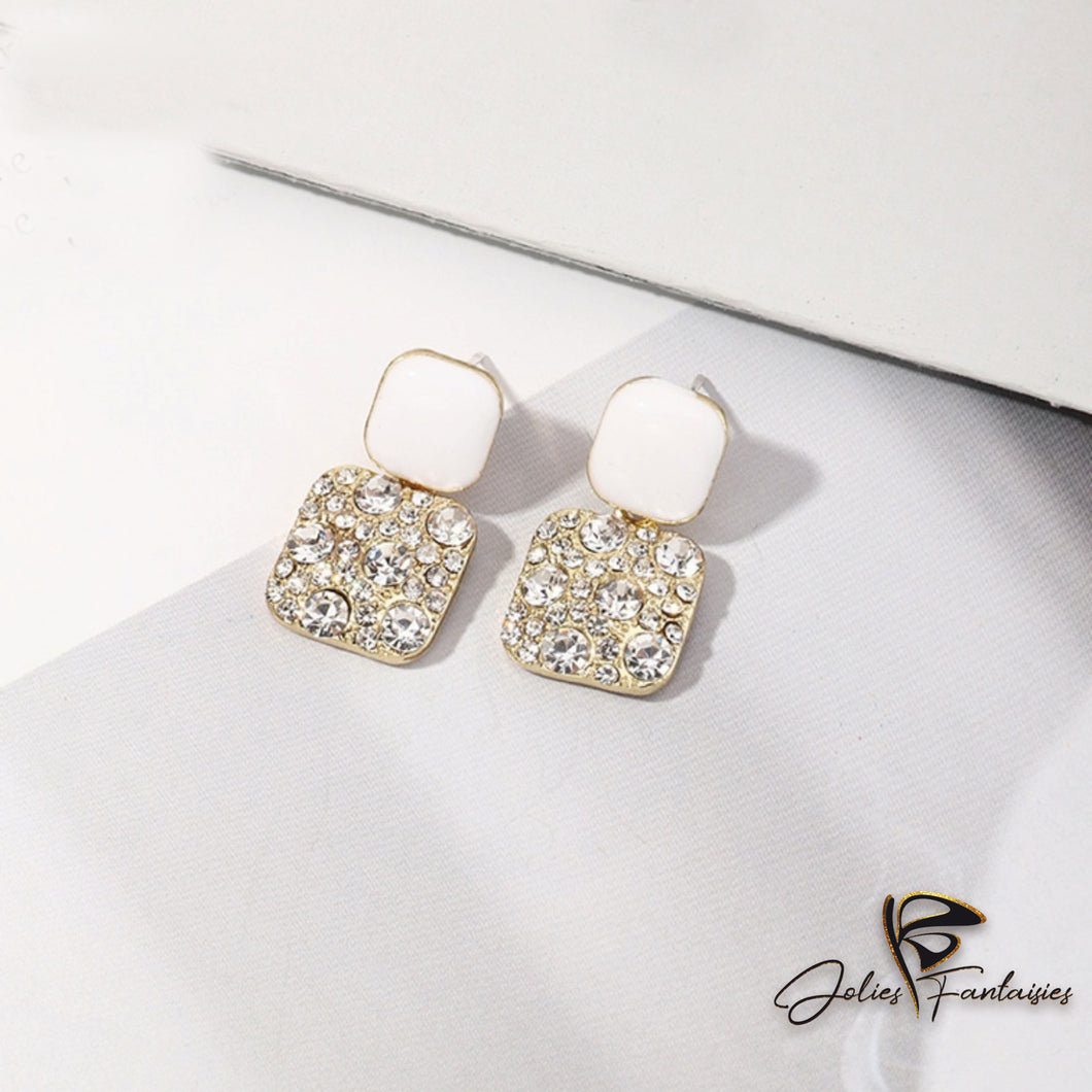 Boucles d'oreilles à strass - Trois coloris disponibles