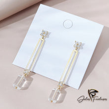 Charger l&#39;image dans la galerie, Boucles d&#39;oreilles longues en verre - Deux coloris disponibles
