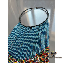 Charger l&#39;image dans la galerie, Collier de perles bleues colorées
