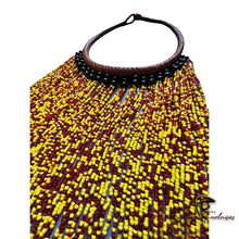 Charger l&#39;image dans la galerie, Collier en Cuir et Perles - Jaune
